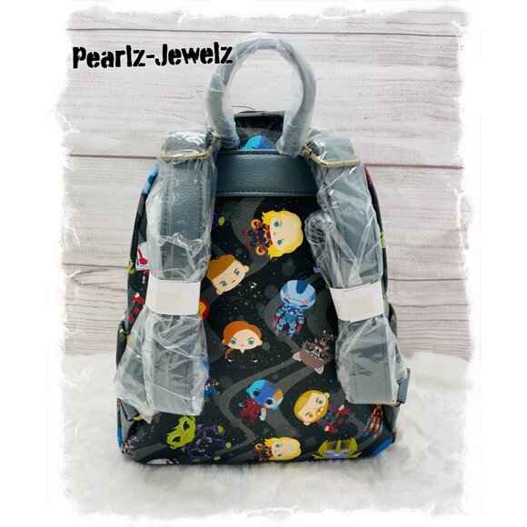 Loungefly Marvel Avengers Endgame Chibi Characters Iron Man Hulk Backpack NWT